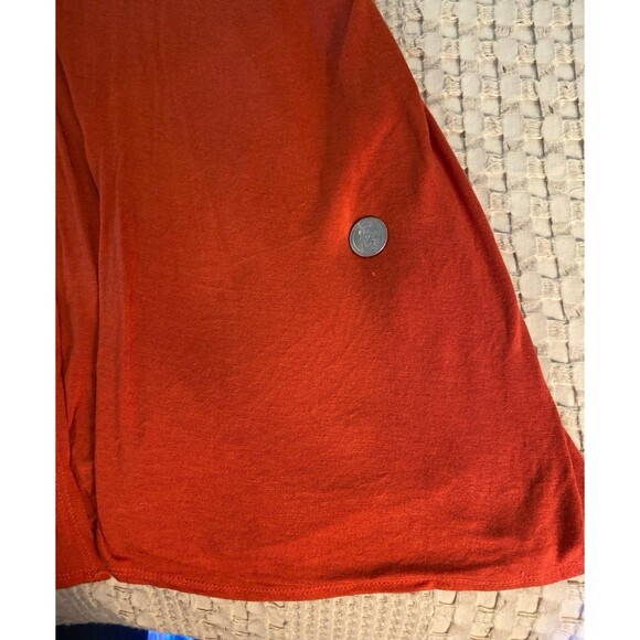 Supernova  Shrug Vest Sz XL with Pockets! Dark Orange Sleeveless Stretchy Flowy - Picture 9 of 11